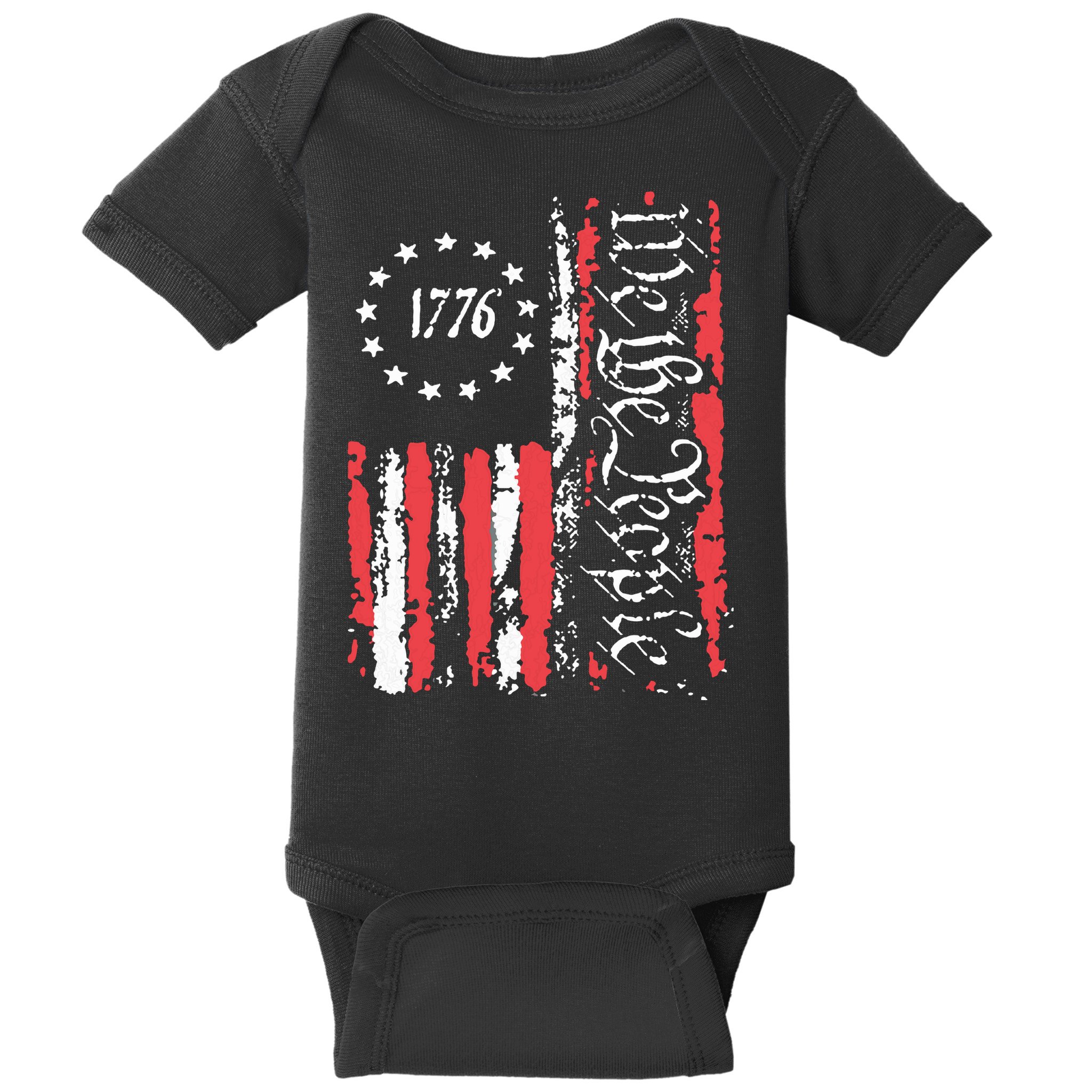 American Flag Patriotic 1776 We The People Usa Baby Bodysuit