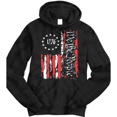 American Flag Patriotic 1776 We The People Usa Tie Dye Hoodie