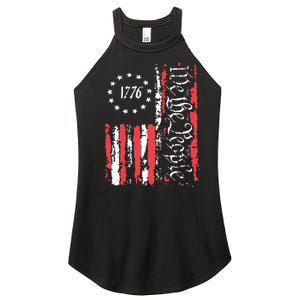 American Flag Patriotic 1776 We The People Usa Women's Perfect Tri Rocker Tank