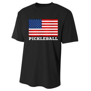 American Flag Pickleball Player USA Pickleball Lover Performance Sprint T-Shirt