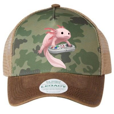 Axolotl Fish Playing Video Game Axolotl Lizard Gamers Legacy Tie Dye Trucker Hat