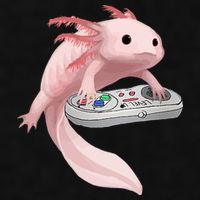 Axolotl Fish Playing Video Game Axolotl Lizard Gamers Ladies PosiCharge Tri-Blend Wicking Tank
