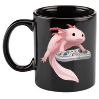 Axolotl Fish Playing Video Game Axolotl Lizard Gamers 11oz C Handle Ceramic Mug