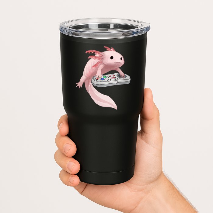 Axolotl Fish Playing Video Game Axolotl Lizard Gamers Tumbler
