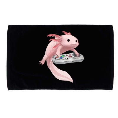 Axolotl Fish Playing Video Game Axolotl Lizard Gamers Microfiber Hand Towel