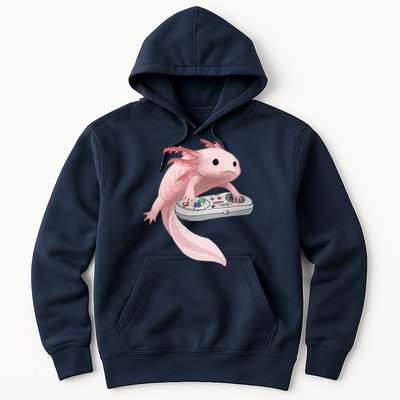 Axolotl Fish Playing Video Game Axolotl Lizard Gamers Hoodie