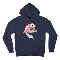 Axolotl Fish Playing Video Game Axolotl Lizard Gamers Hoodie