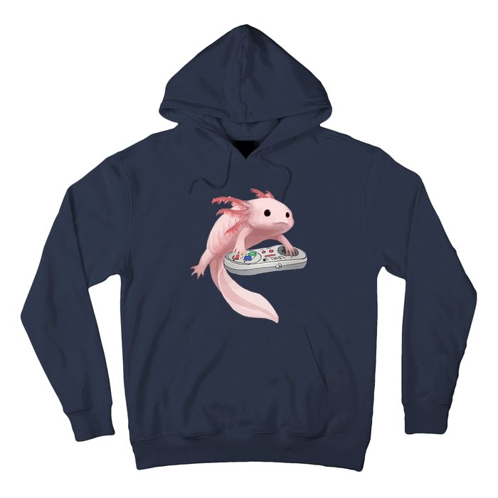 Axolotl Fish Playing Video Game Axolotl Lizard Gamers Hoodie