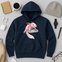 Axolotl Fish Playing Video Game Axolotl Lizard Gamers Hoodie