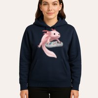 Axolotl Fish Playing Video Game Axolotl Lizard Gamers Hoodie