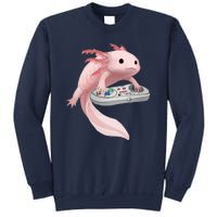 Axolotl Fish Playing Video Game Axolotl Lizard Gamers Sweatshirt