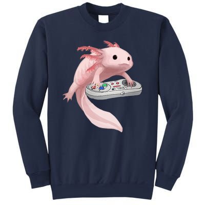 Axolotl Fish Playing Video Game Axolotl Lizard Gamers Sweatshirt