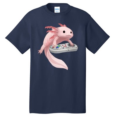 Axolotl Fish Playing Video Game Axolotl Lizard Gamers Tall T-Shirt