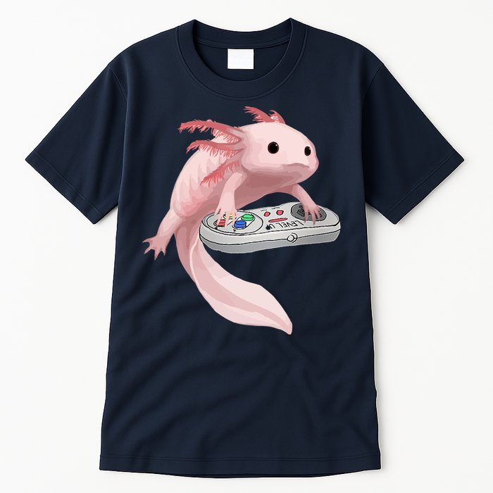 Axolotl Fish Playing Video Game Axolotl Lizard Gamers Tall T-Shirt