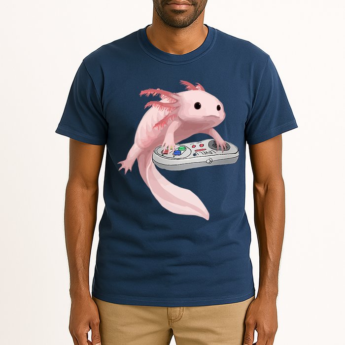 Axolotl Fish Playing Video Game Axolotl Lizard Gamers Tall T-Shirt