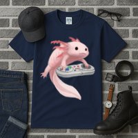 Axolotl Fish Playing Video Game Axolotl Lizard Gamers Tall T-Shirt