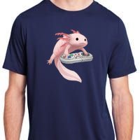 Axolotl Fish Playing Video Game Axolotl Lizard Gamers Adult ChromaSoft Performance T-Shirt