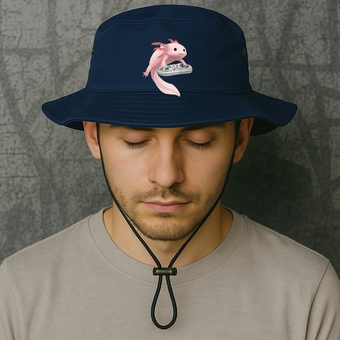 Axolotl Fish Playing Video Game Axolotl Lizard Gamers Legacy Cool Fit Booney Bucket Hat