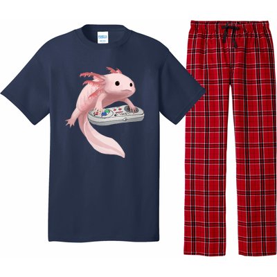 Axolotl Fish Playing Video Game Axolotl Lizard Gamers Pajama Set