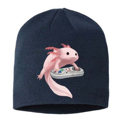 Axolotl Fish Playing Video Game Axolotl Lizard Gamers Sustainable Beanie