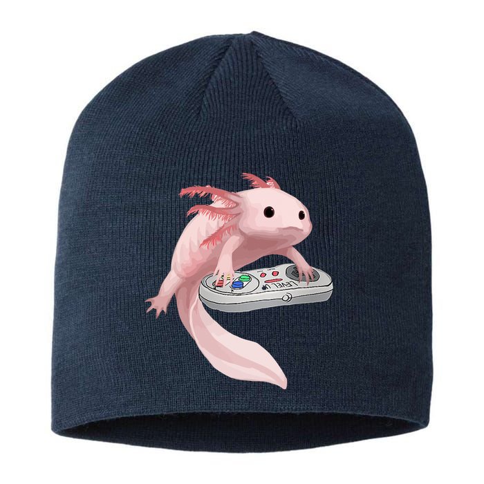 Axolotl Fish Playing Video Game Axolotl Lizard Gamers Sustainable Beanie