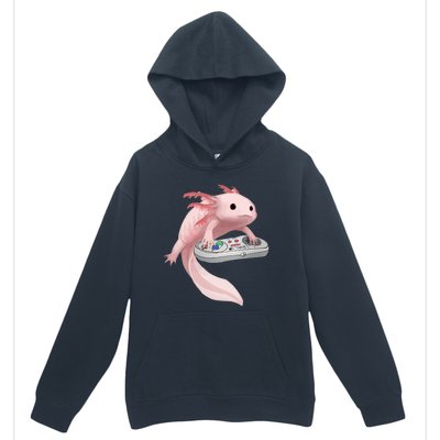 Axolotl Fish Playing Video Game Axolotl Lizard Gamers Urban Pullover Hoodie