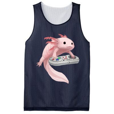 Axolotl Fish Playing Video Game Axolotl Lizard Gamers Mesh Reversible Basketball Jersey Tank