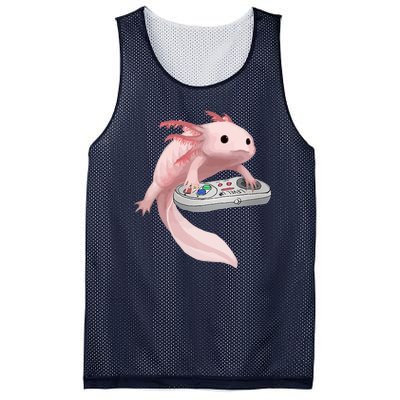 Axolotl Fish Playing Video Game Axolotl Lizard Gamers Mesh Reversible Basketball Jersey Tank