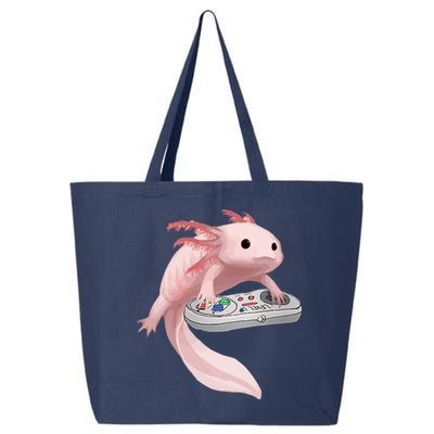 Axolotl Fish Playing Video Game Axolotl Lizard Gamers 25L Jumbo Tote