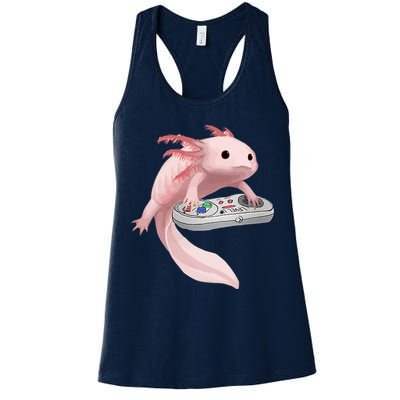 Axolotl Fish Playing Video Game Axolotl Lizard Gamers Womens Tank Top