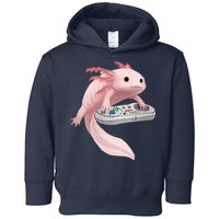 Axolotl Fish Playing Video Game Axolotl Lizard Gamers Toddler Hoodie