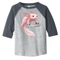 Axolotl Fish Playing Video Game Axolotl Lizard Gamers Toddler Fine Jersey T-Shirt