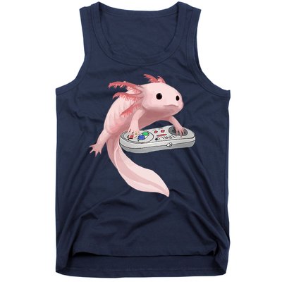 Axolotl Fish Playing Video Game Axolotl Lizard Gamers Tank Top