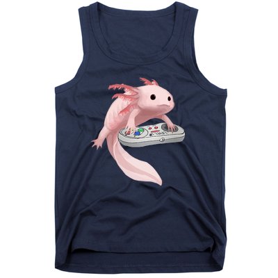 Axolotl Fish Playing Video Game Axolotl Lizard Gamers Tank Top