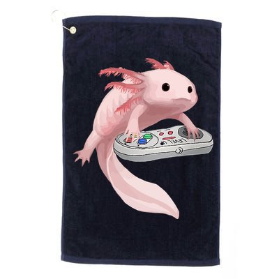 Axolotl Fish Playing Video Game Axolotl Lizard Gamers Golf Towel