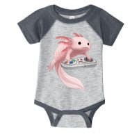Axolotl Fish Playing Video Game Axolotl Lizard Gamers Infant Baby Jersey Bodysuit