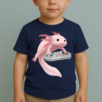 Axolotl Fish Playing Video Game Axolotl Lizard Gamers Toddler T-Shirt