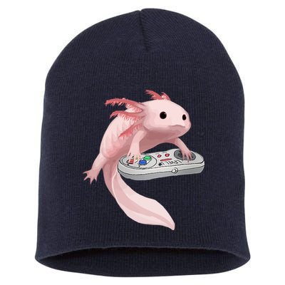 Axolotl Fish Playing Video Game Axolotl Lizard Gamers Short Acrylic Beanie