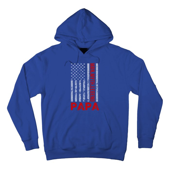 American Flag Papa Myth Legend Gift Hoodie