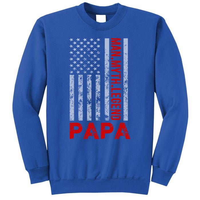 American Flag Papa Myth Legend Gift Sweatshirt