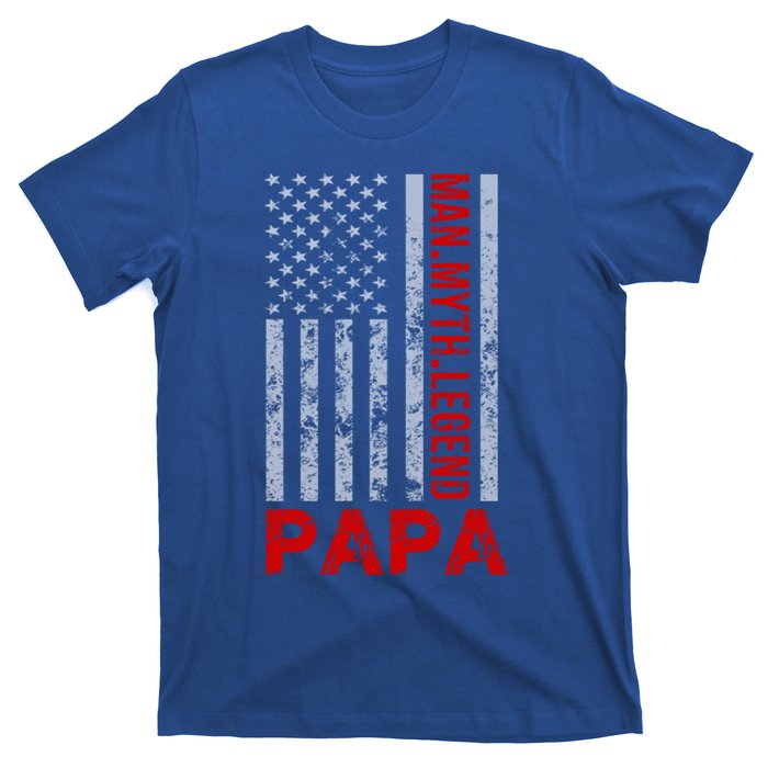 American Flag Papa Myth Legend Gift T-Shirt