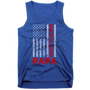 American Flag Papa Myth Legend Gift Tank Top