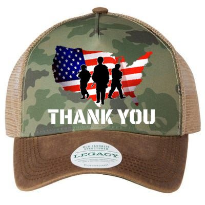 American Flag Patriotic Thank You Gift Legacy Tie Dye Trucker Hat