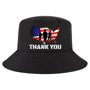 American Flag Patriotic Thank You Gift Cool Comfort Performance Bucket Hat