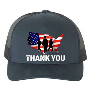 American Flag Patriotic Thank You Gift Yupoong Adult 5-Panel Trucker Hat