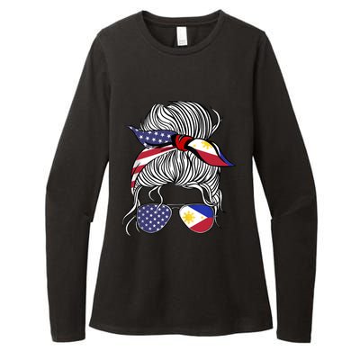 American Filipina Patriot Flag Wo Girl Philippines Grown Tank Top Womens CVC Long Sleeve Shirt