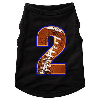American Football Player Number Two Doggie Tank