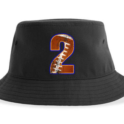 American Football Player Number Two Sustainable Bucket Hat