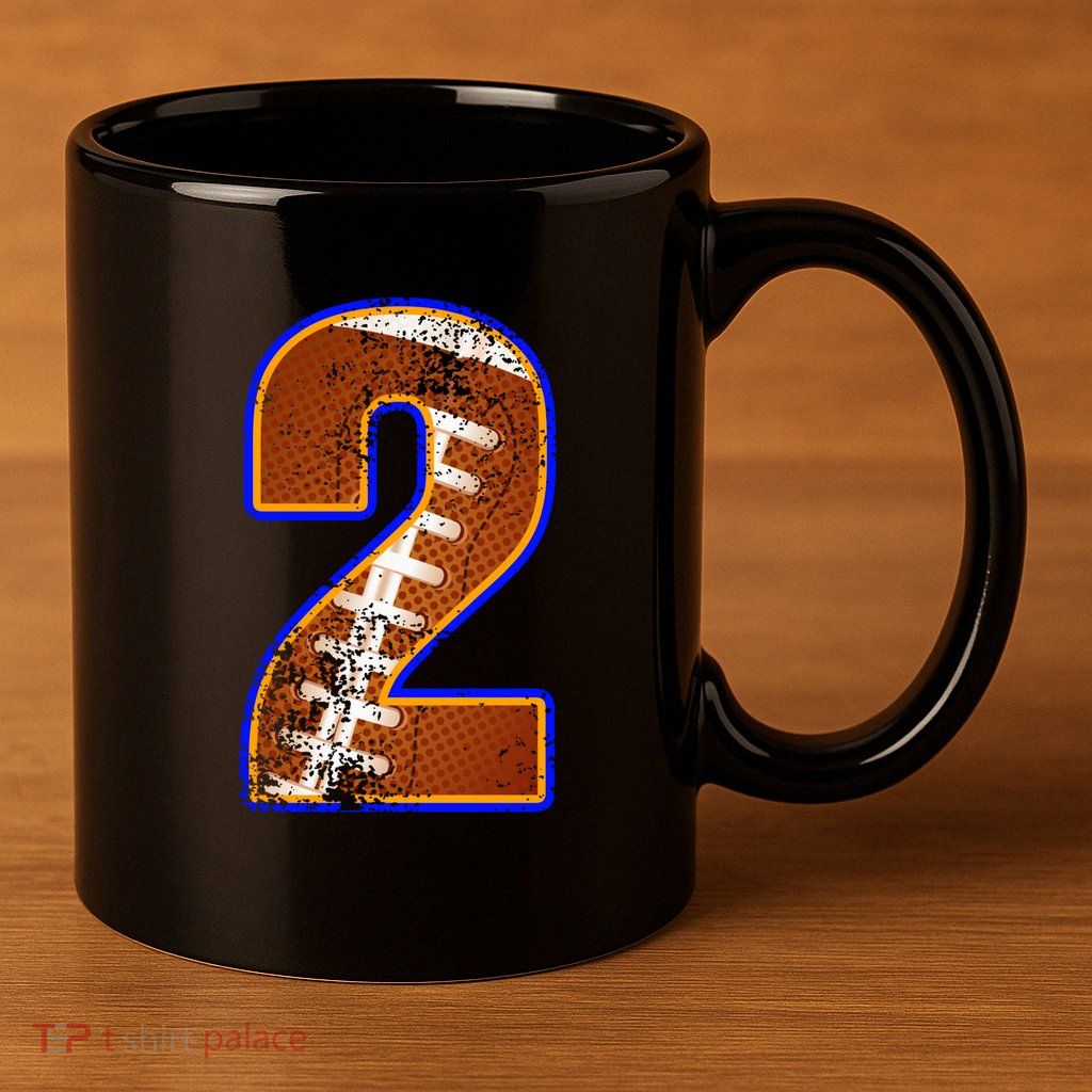 American Football Player Number Two 11oz C Handle Ceramic Mug