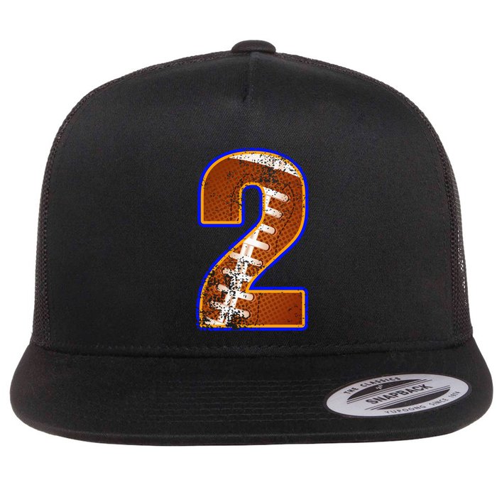 American Football Player Number Two Flatbill Hat